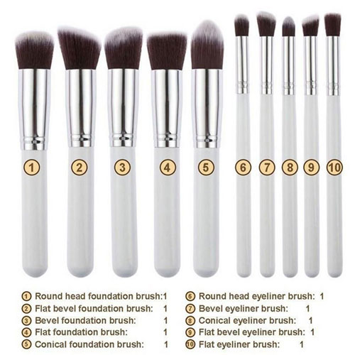 Shop 10pcs Kabuki Makeup Brushes with great discounts and prices online -  Oct 2023