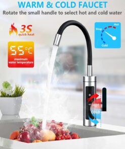 Electric Kitchen Faucet Touch Screen Temp Adjusted LED Water Tap - টাচ স্কিন ইলেক্ট্রিক ওয়াটার ট্যাপ RY 011