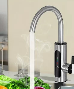 LED Metal Instant Electric Kitchen Faucet Water Tap - কিচেনের প্রিমিয়াম ইলেক্ট্রিক ওয়াটার ট্যাপ RY 019