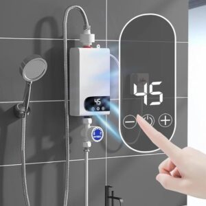 Alternative view of Thermostatic Water Heater Shower and LCD Screen Temp Control RYK 010
