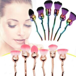 6pcs Rose Makeup Brushes