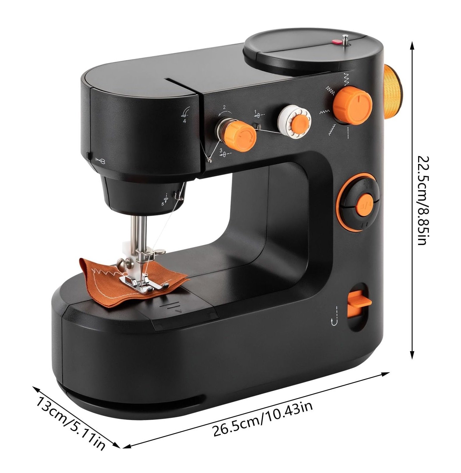 FHSM 398 Multi-Function Electric Mini Sewing Machine - 398 মডেল ৫ ধরনের সেলাই হবে - Image 3