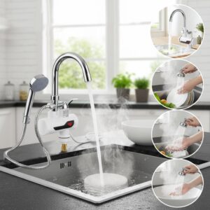 Electric Hot Cold Water Tap Basin With Shower ( বেসিন শাওয়ার সহ )