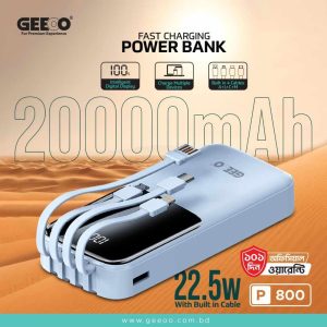 Alternative view of GEEOO P800 22.5W  20000mAh Fast Charging Power Bank