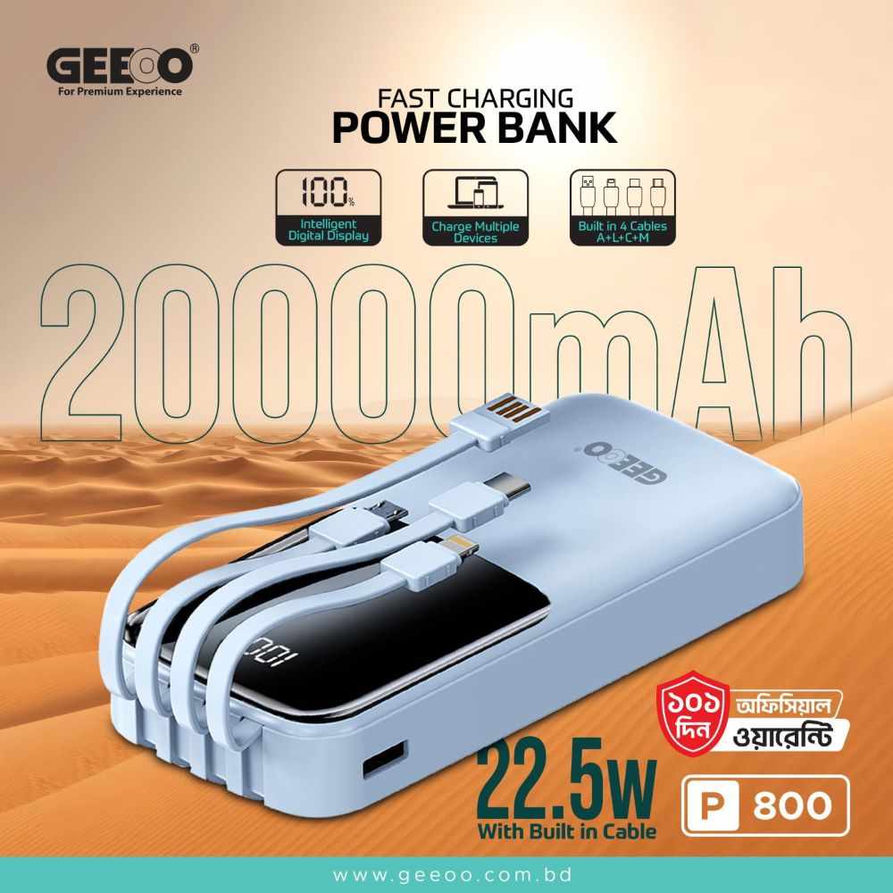 GEEOO P800 22.5W 20000mAh Fast Charging Power Bank - Image 2