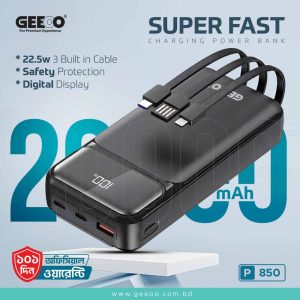 GEEOO P850 20000mAh Super Fast Charging Power Bank | 22.5W