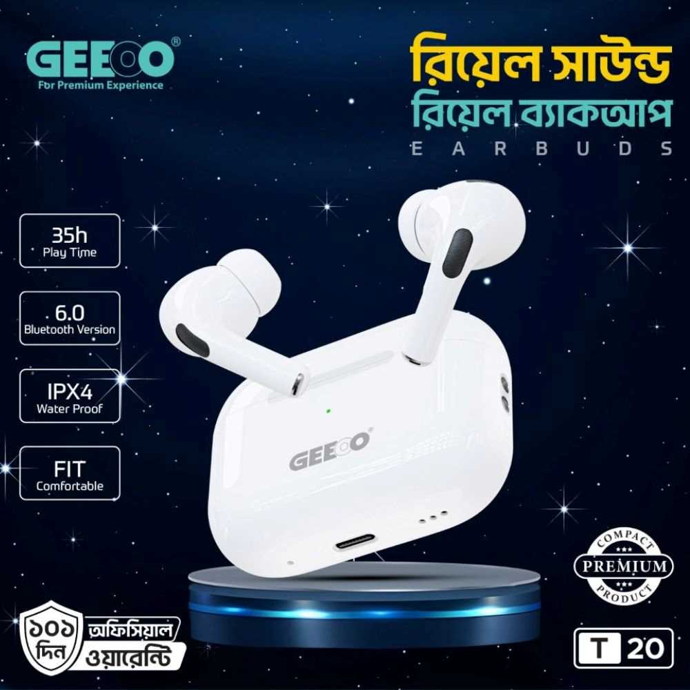 GEEOO TWS T20 Premium Earbuds