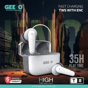 Alternative view of GEEOO T8 Fast Charging TWS with ENC